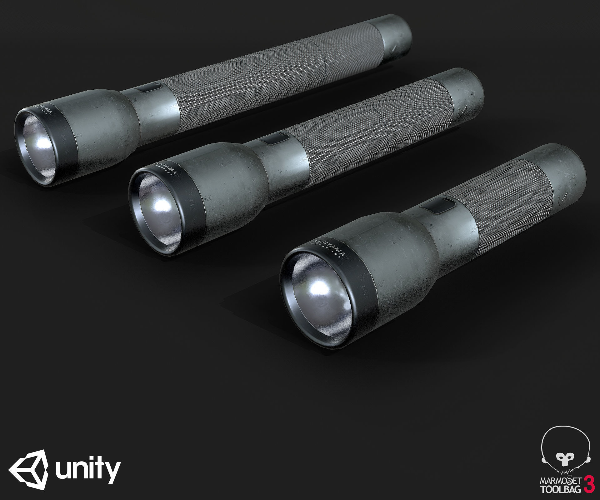 Flash Light PBR Specular Mobile LOD Sci-Fi Low-poly 3D model_2