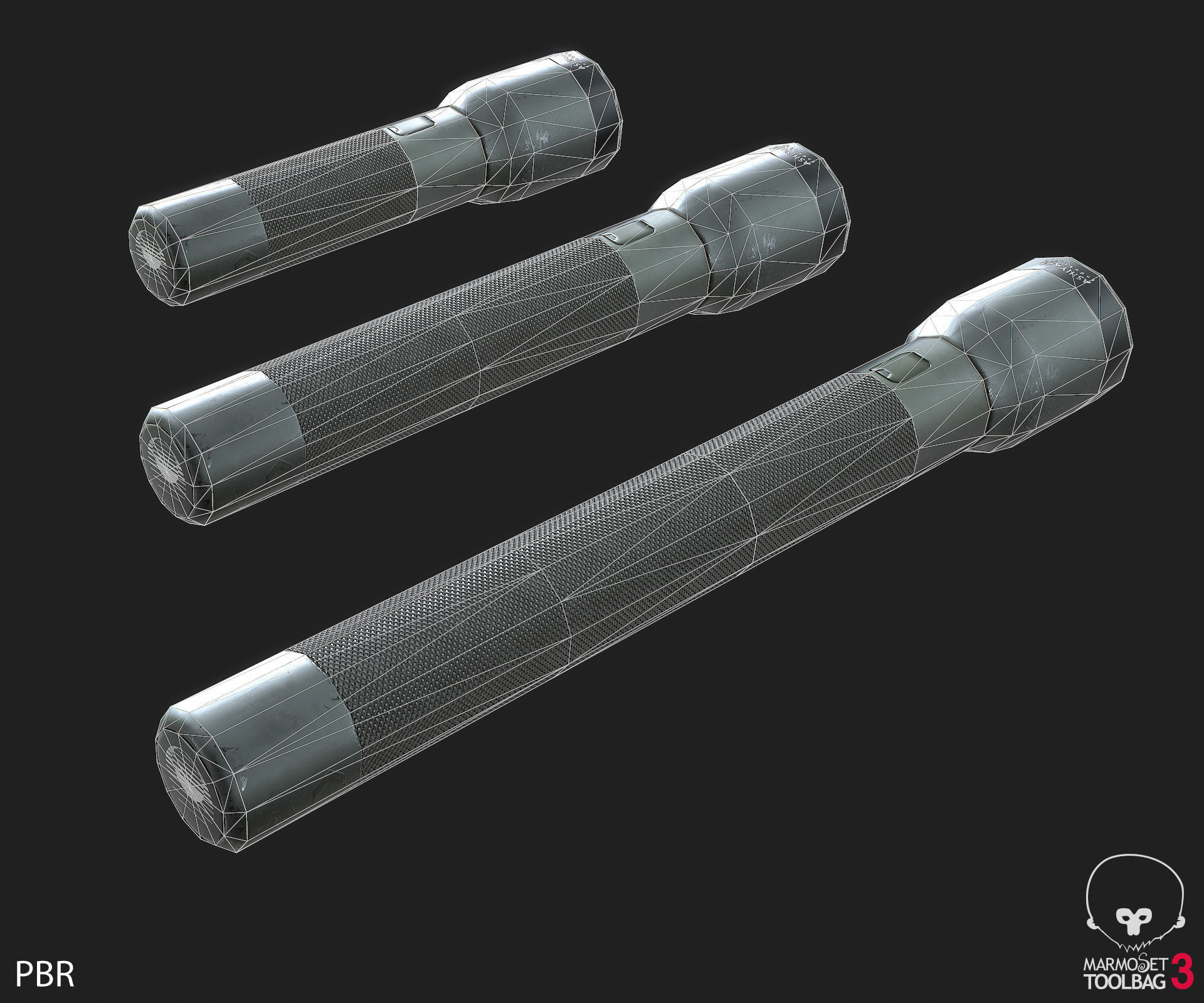 Flash Light PBR Specular Mobile LOD Sci-Fi Low-poly 3D model_9