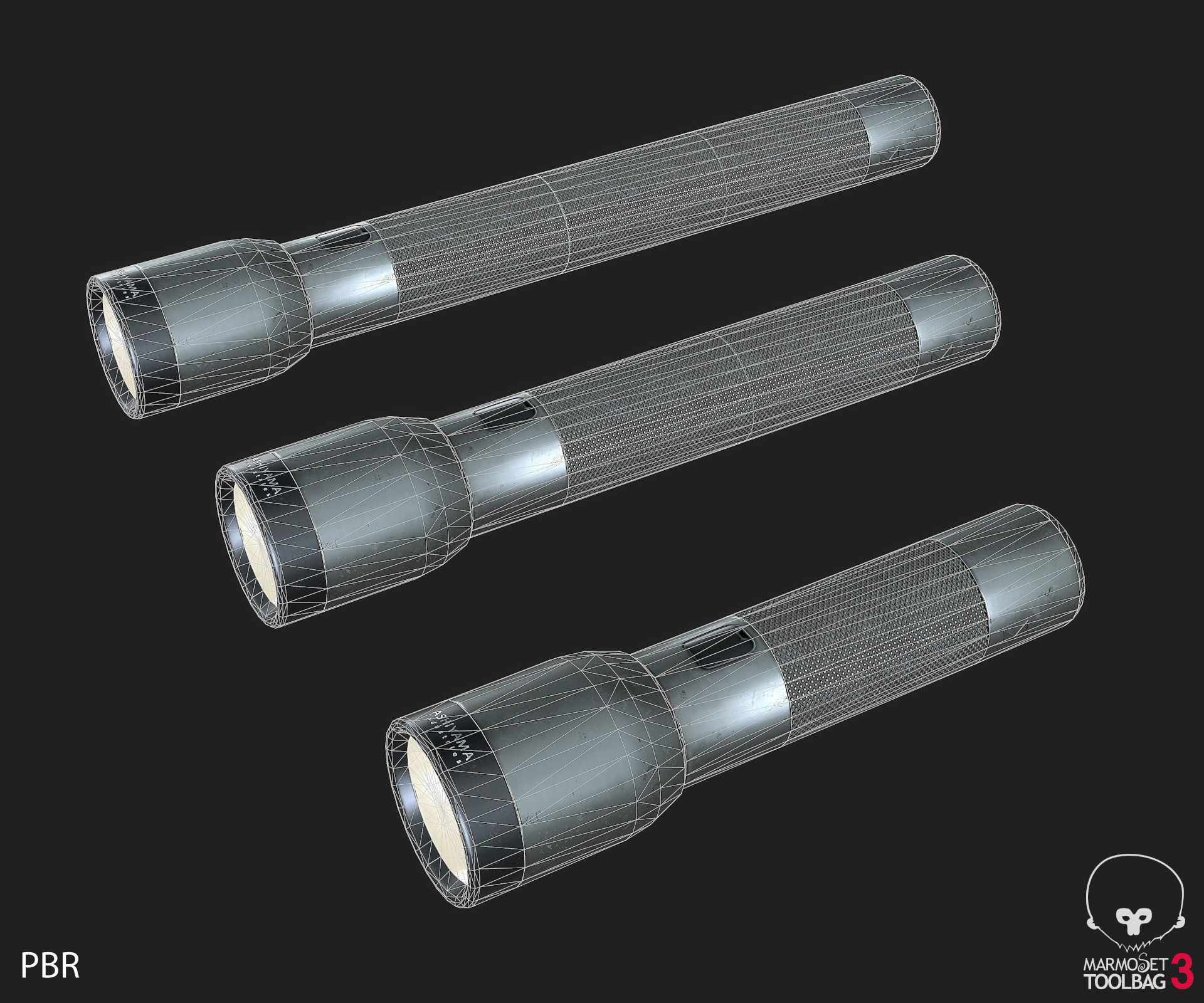 Flash Light PBR Specular Mobile LOD Sci-Fi Low-poly 3D model_7