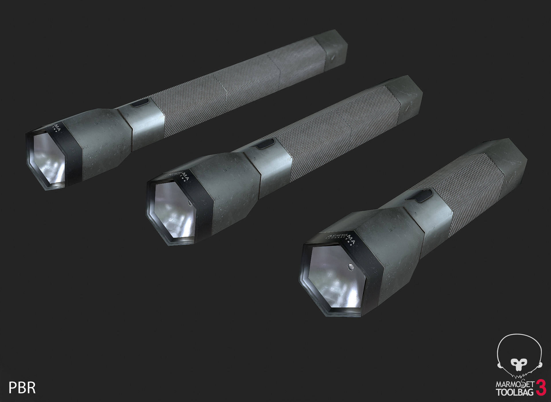 Flash Light PBR Specular Mobile LOD Sci-Fi Low-poly 3D model_10
