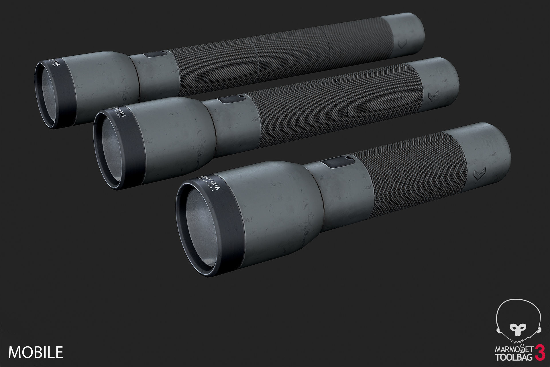 Flash Light PBR Specular Mobile LOD Sci-Fi Low-poly 3D model_13