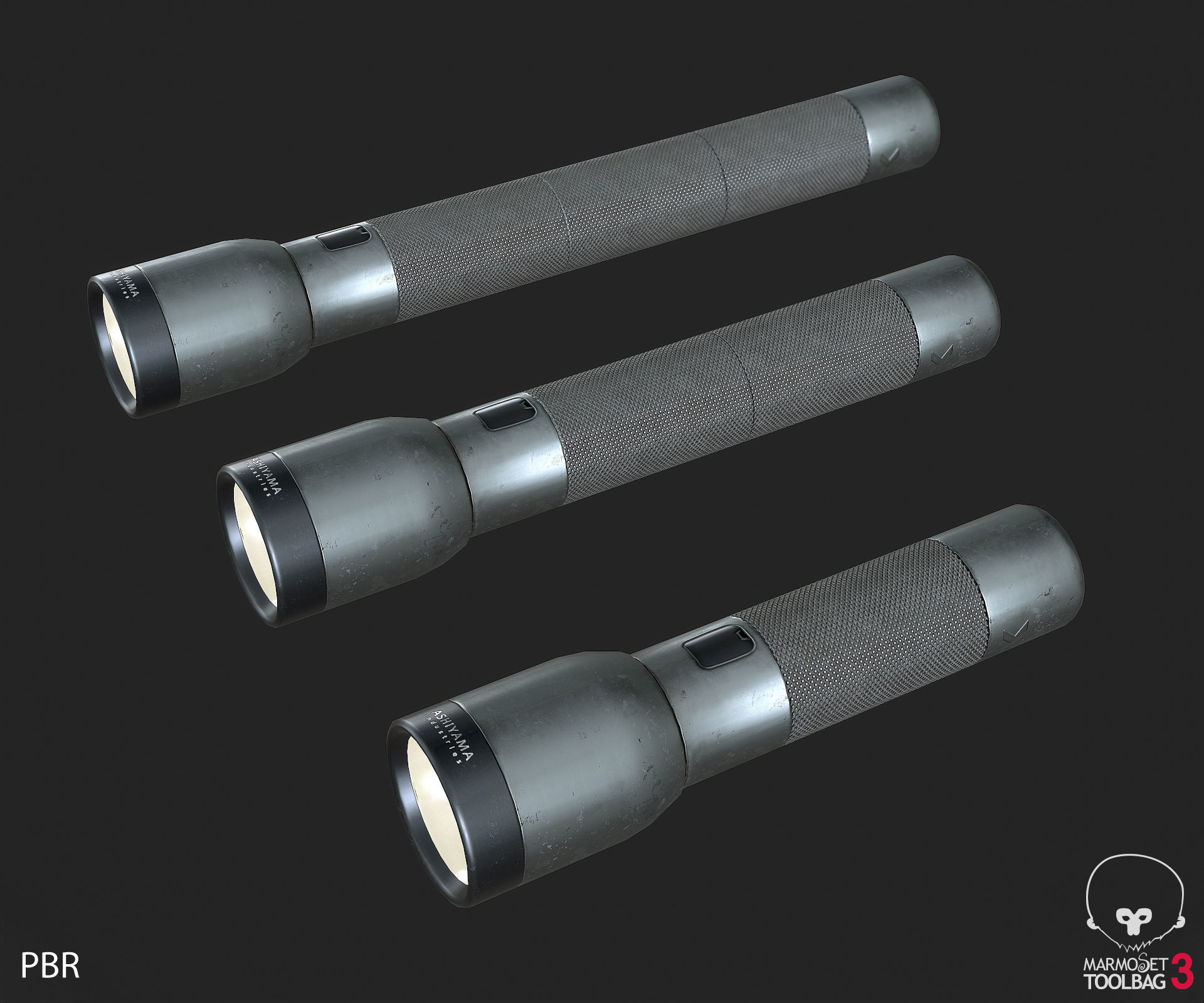 Flash Light PBR Specular Mobile LOD Sci-Fi Low-poly 3D model_6