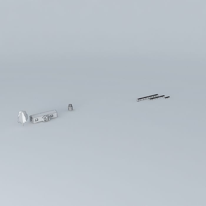 Railway station Free 3D model_4