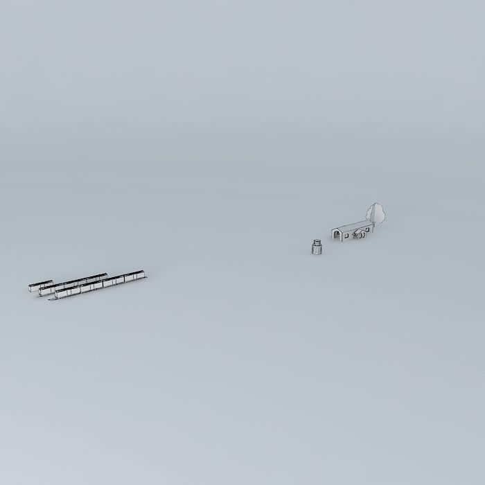 Railway station Free 3D model_3