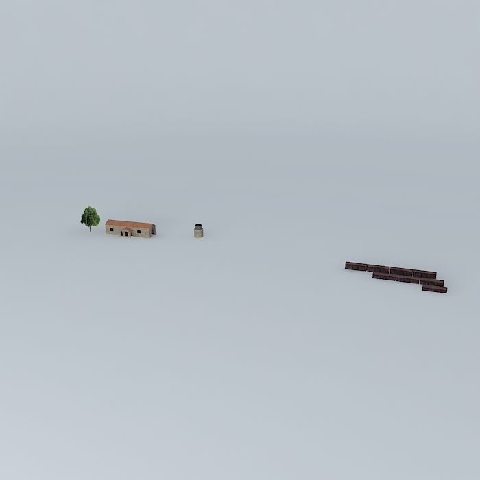 Railway station Free 3D model_1