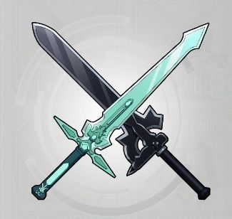 Swords - Dark Repulser and Elucidator - Sword Art Online Low-poly 3D model_17
