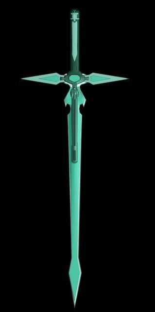 Swords - Dark Repulser and Elucidator - Sword Art Online Low-poly 3D model_12