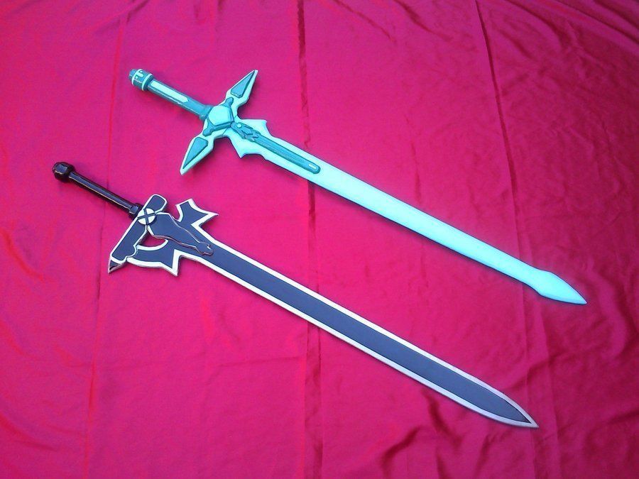 Swords - Dark Repulser and Elucidator - Sword Art Online Low-poly 3D model_21