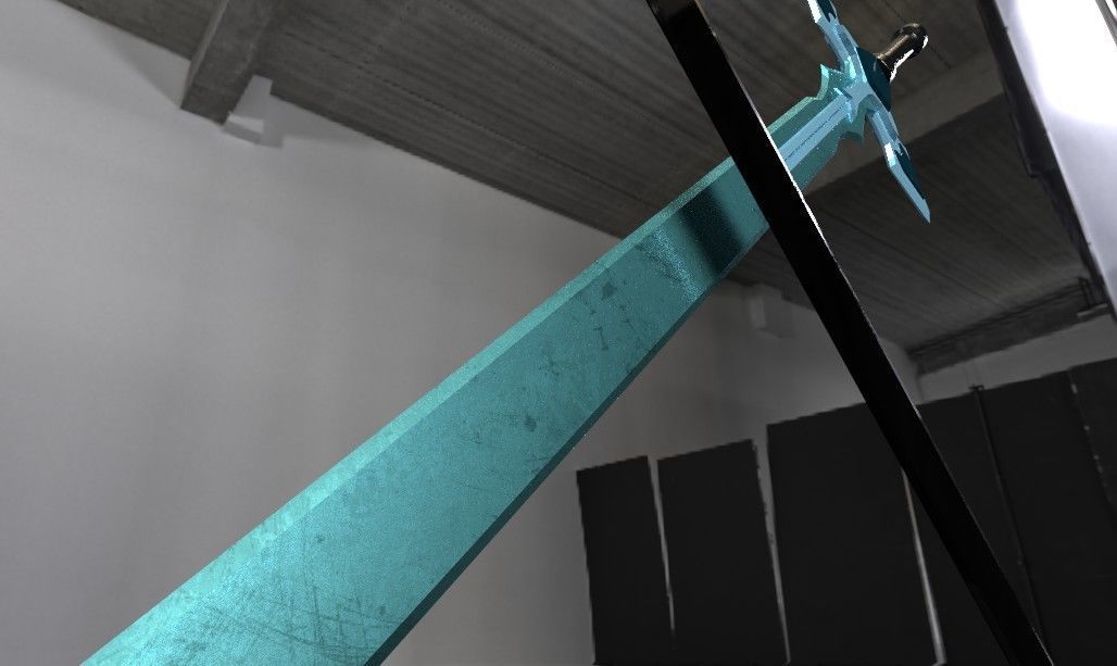 Swords - Dark Repulser and Elucidator - Sword Art Online Low-poly 3D model_1