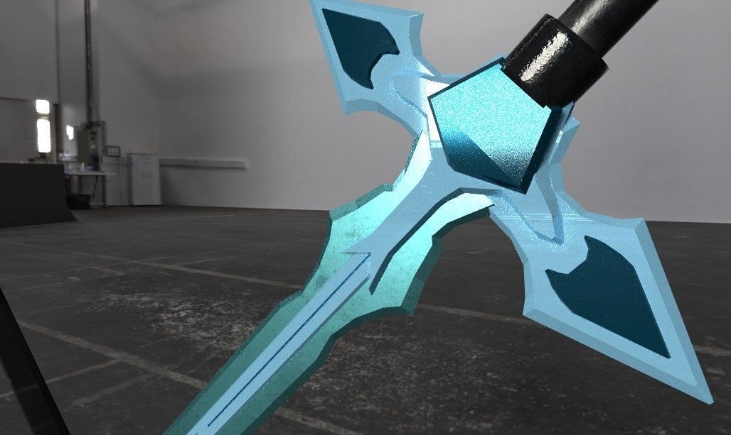 Swords - Dark Repulser and Elucidator - Sword Art Online Low-poly 3D model_3