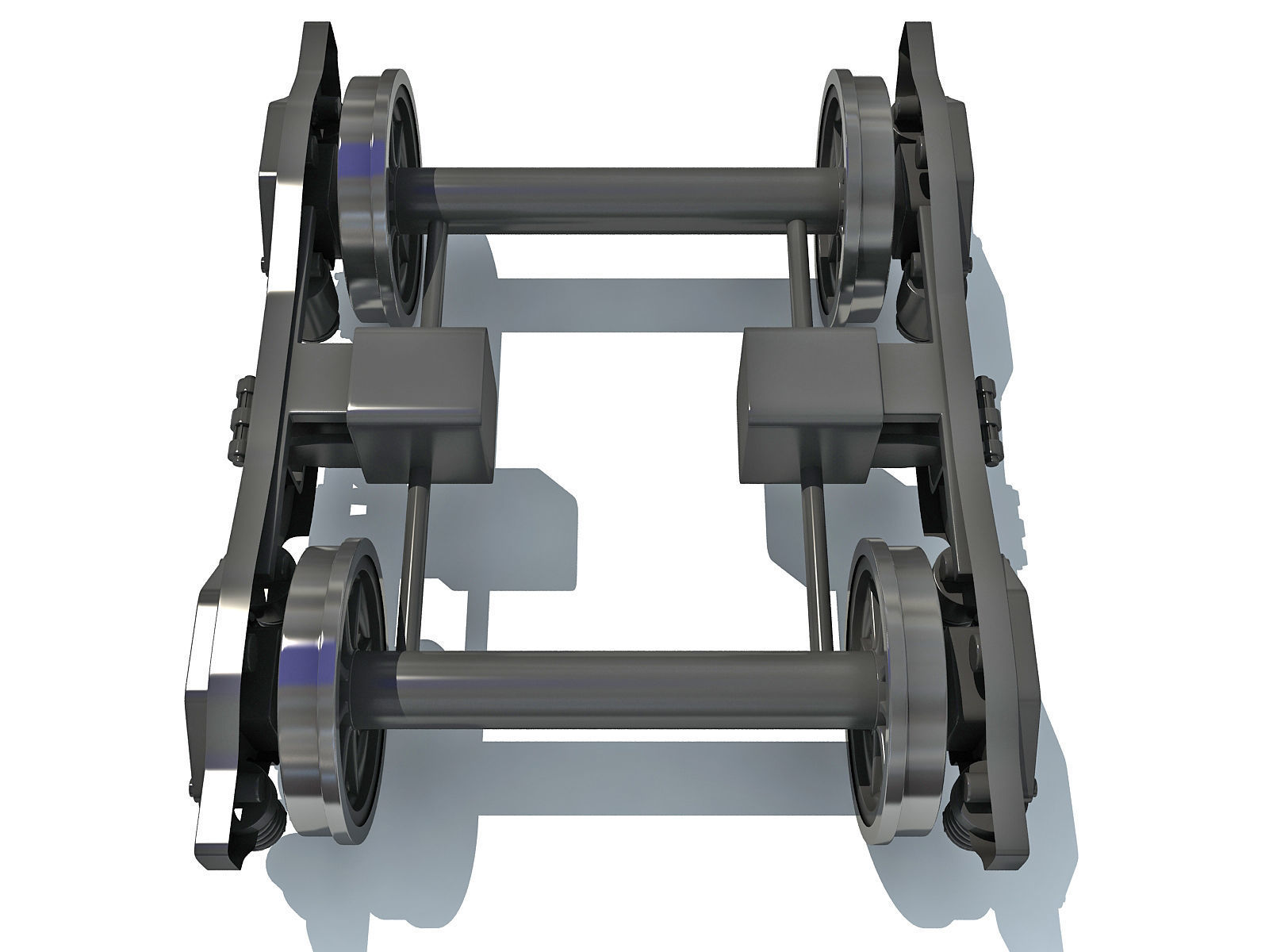 Train Bogie Wheels 3D model_4