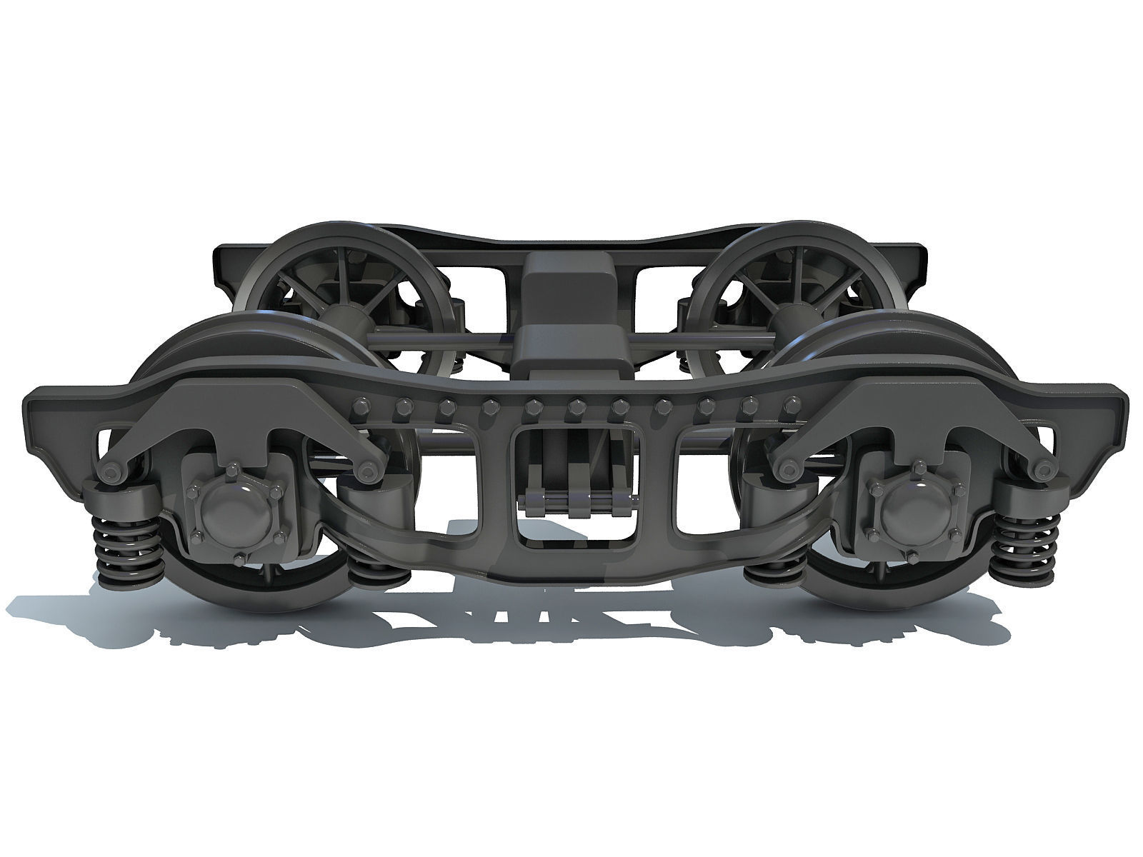 Train Bogie Wheels 3D model_2