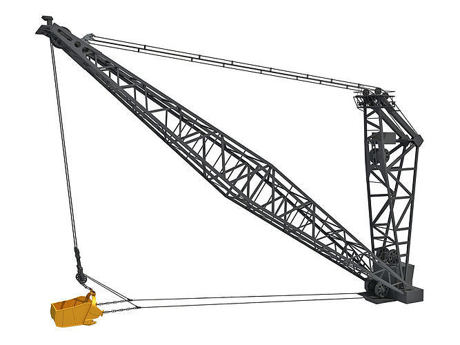 Dragline Excavator Bucket 3D model