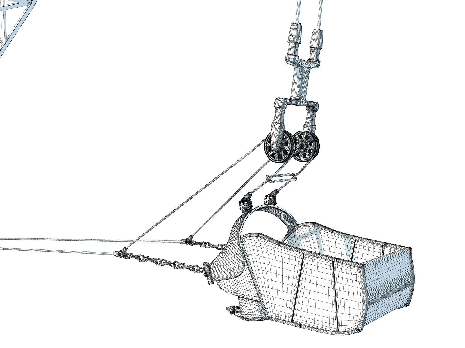 Dragline Excavator Bucket 3D model_13