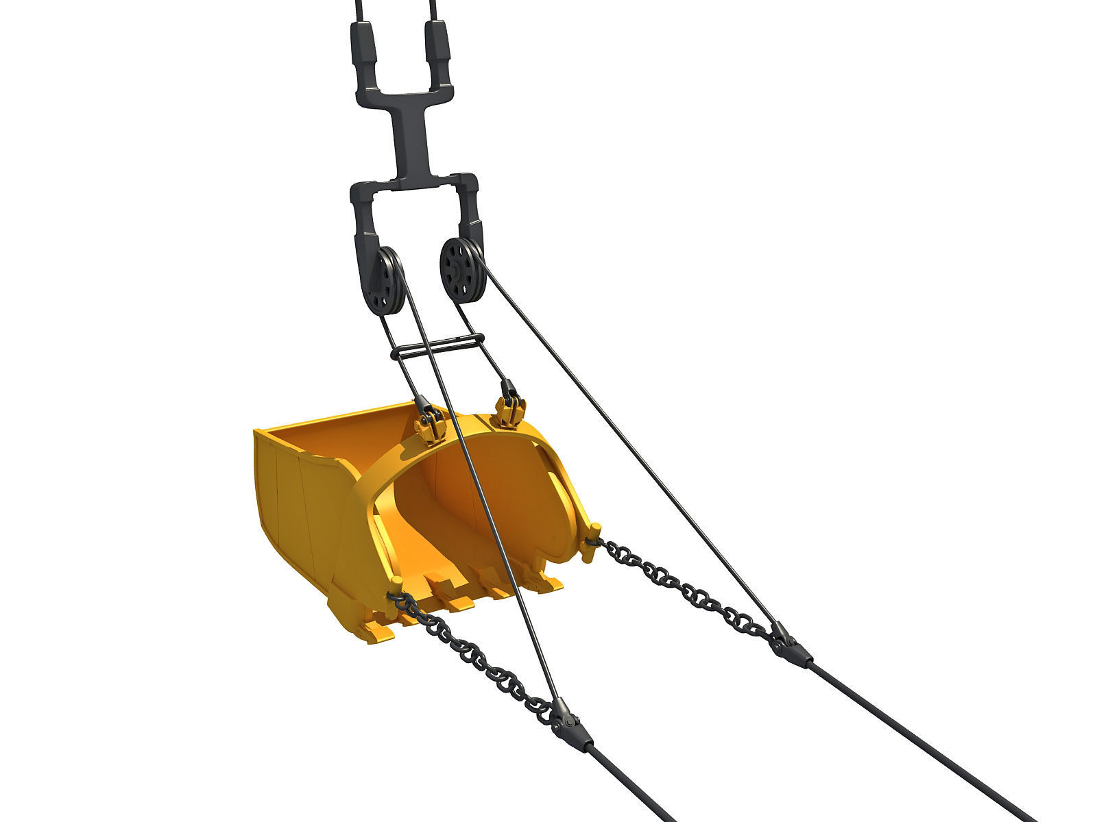 Dragline Excavator Bucket 3D model_6