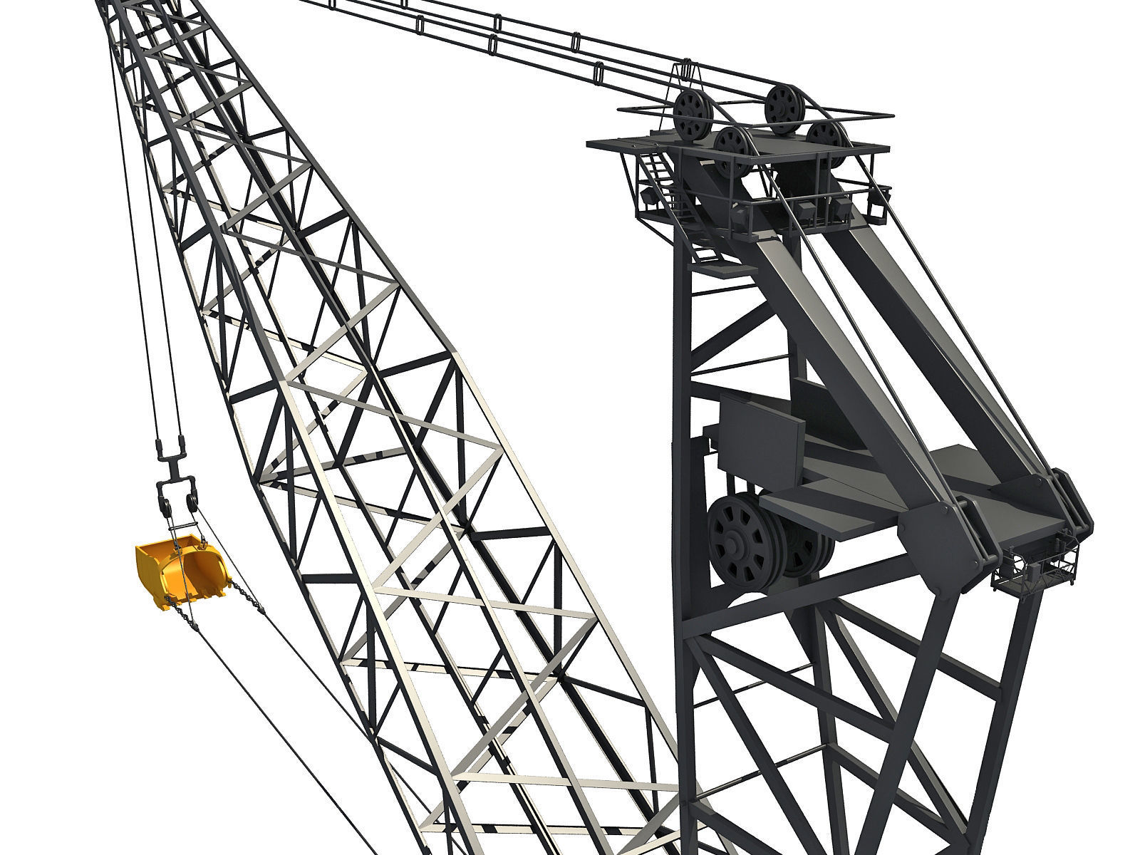 Dragline Excavator Bucket 3D model_7