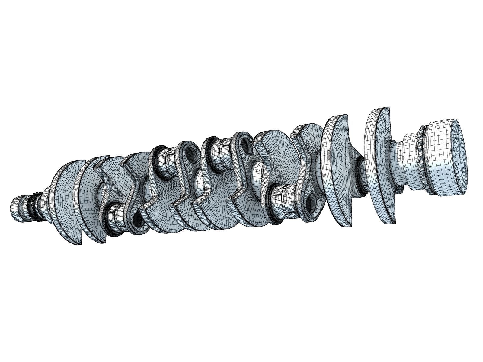 V12 Crankshaft 3D model_7