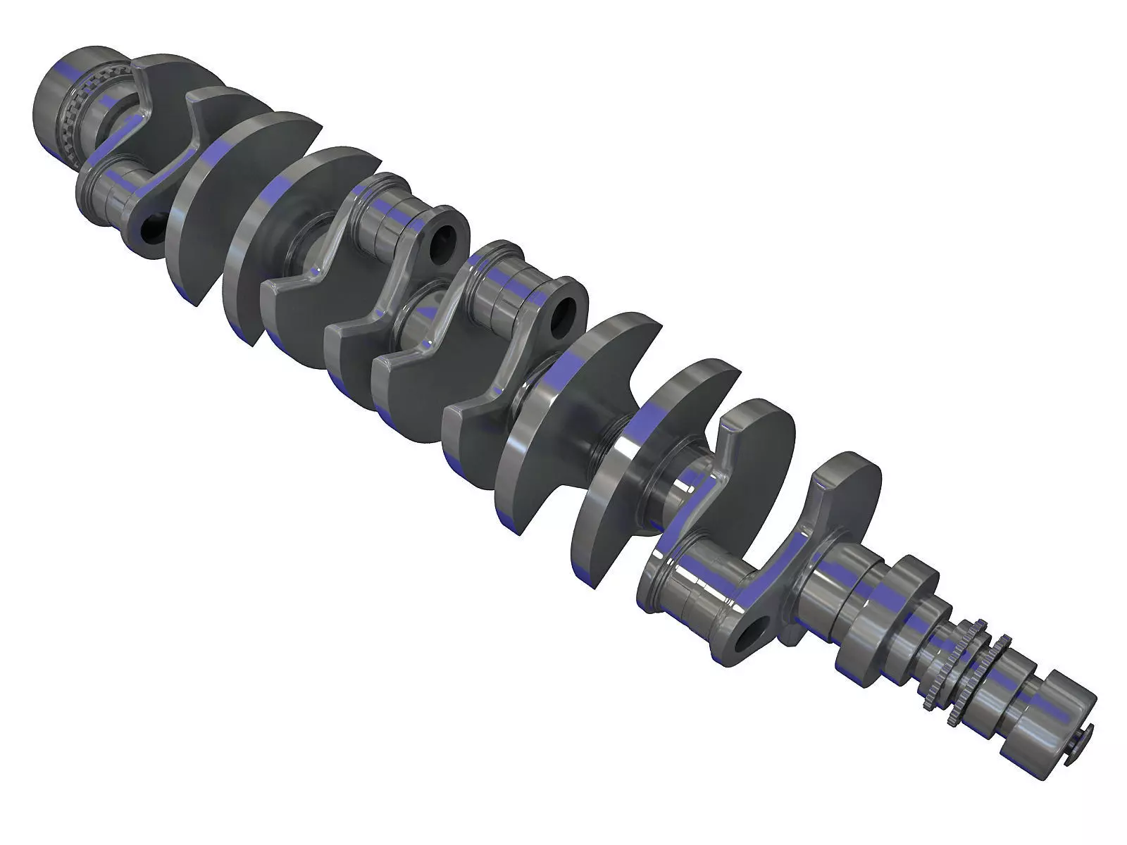 V12 Crankshaft 3D model_0
