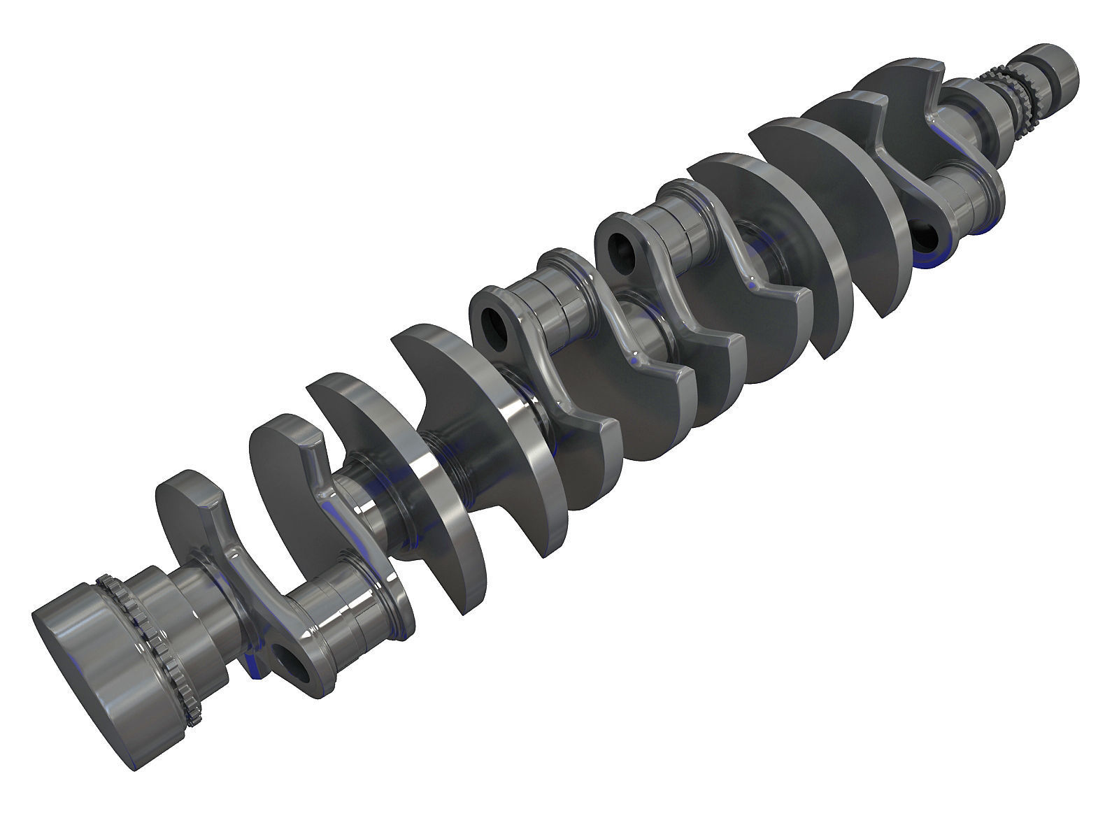 V12 Crankshaft 3D model_2