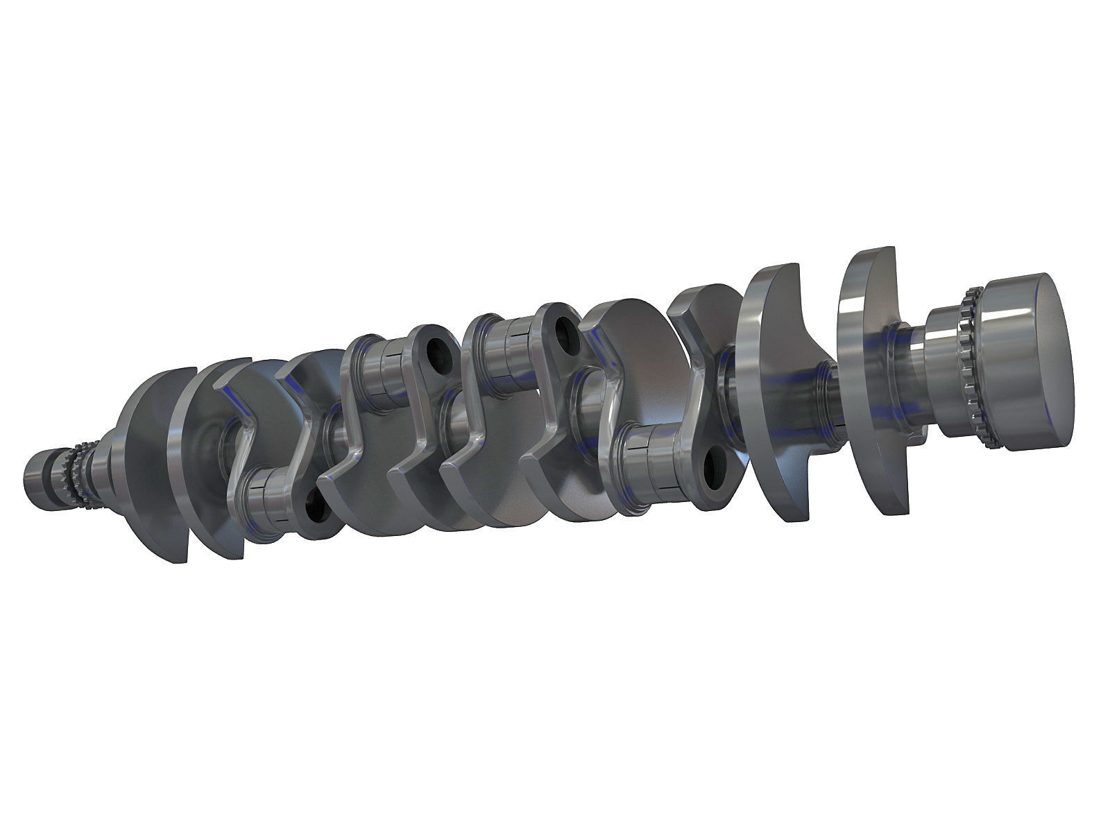 V12 Crankshaft 3D model_3