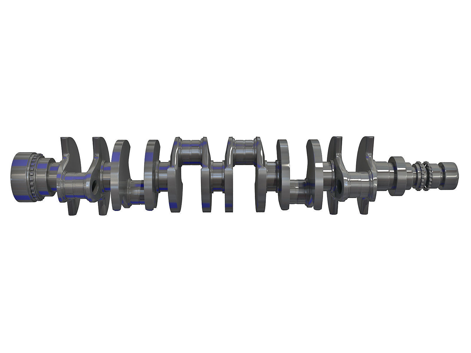 V12 Crankshaft 3D model_1