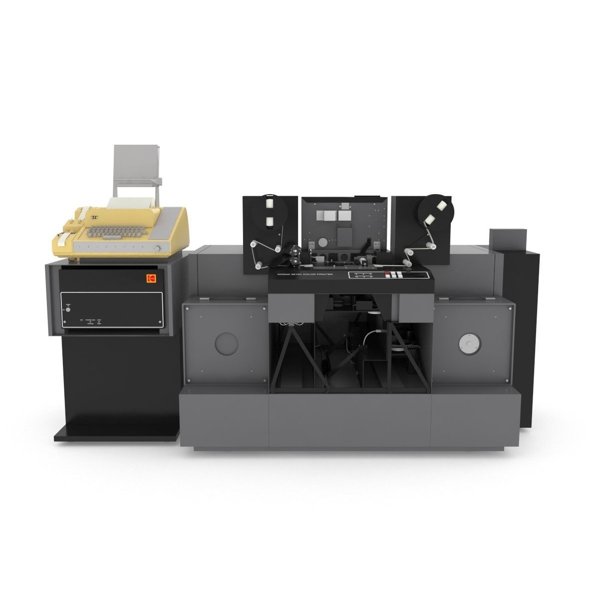 1982 Kodak 2610-C Color Printer-Computer Assembly 3D model_55