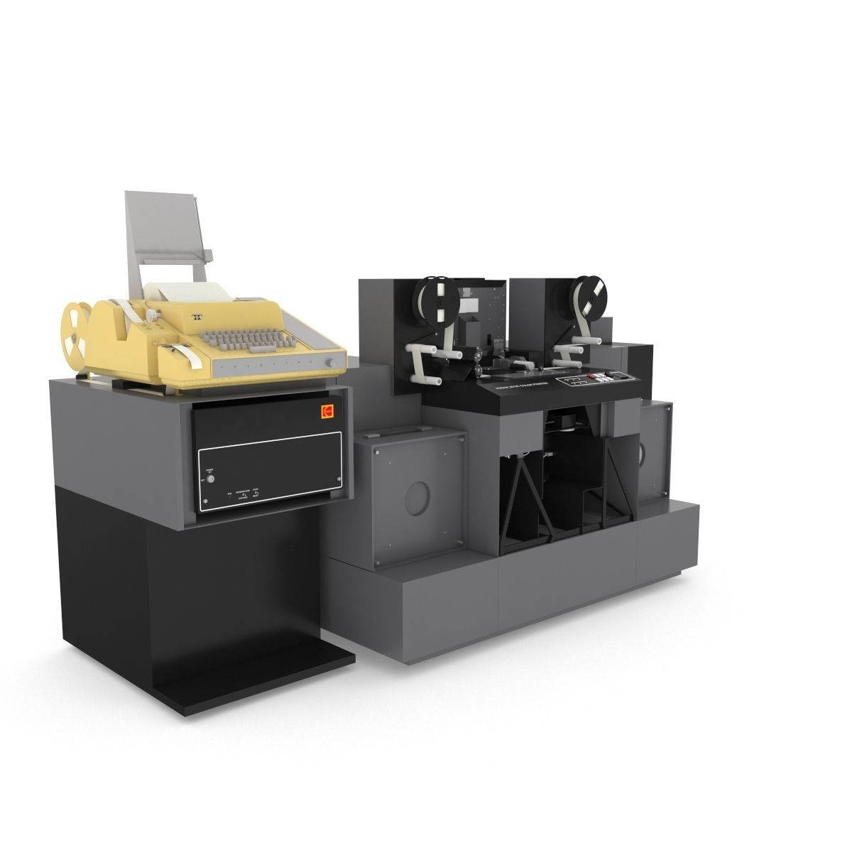 1982 Kodak 2610-C Color Printer-Computer Assembly 3D model_64