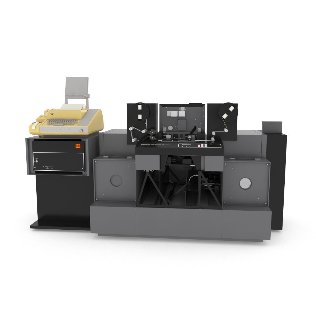 1982 Kodak 2610-C Color Printer-Computer Assembly 3D model_56