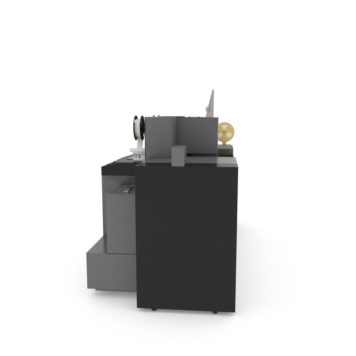 1982 Kodak 2610-C Color Printer-Computer Assembly 3D model_40