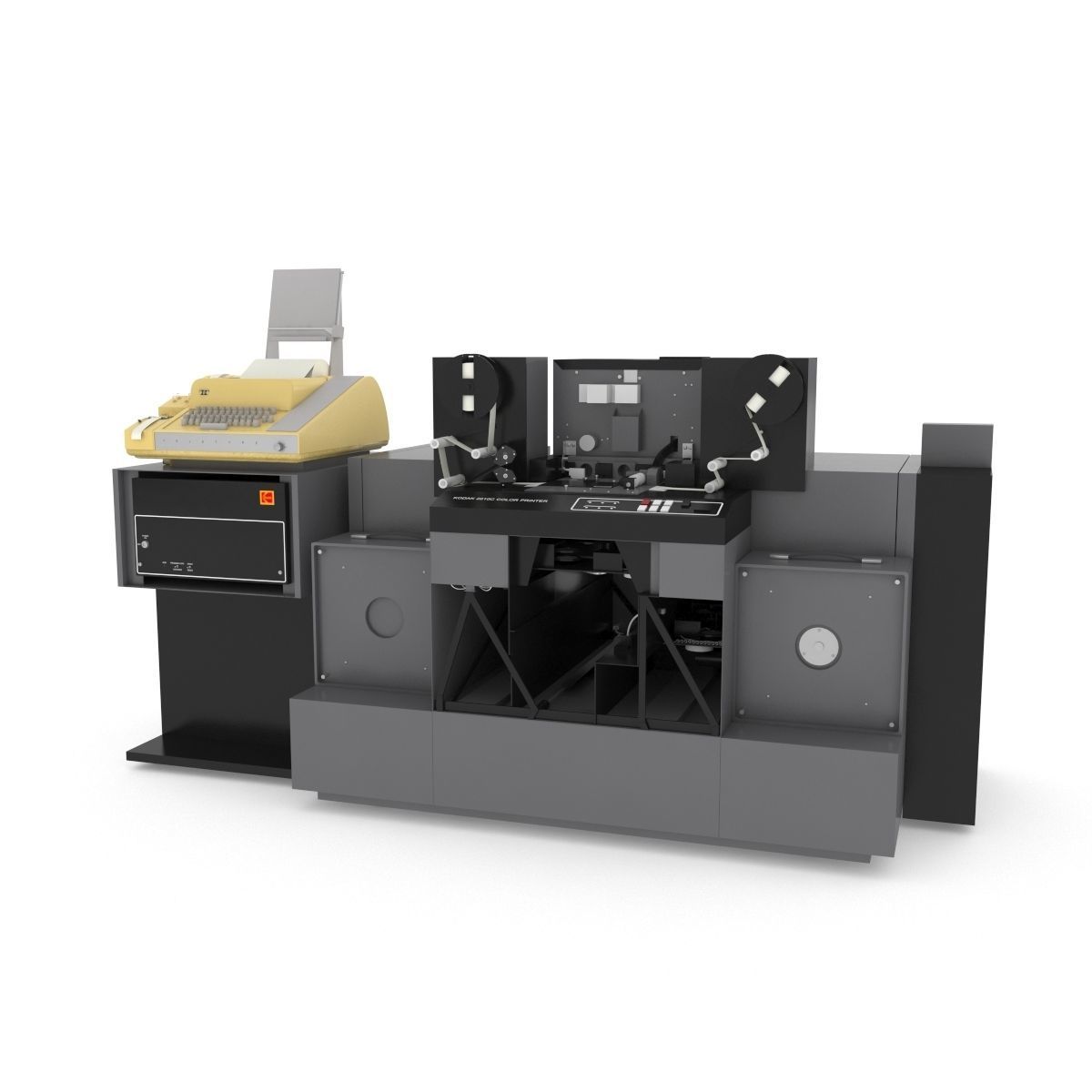 1982 Kodak 2610-C Color Printer-Computer Assembly 3D model_54