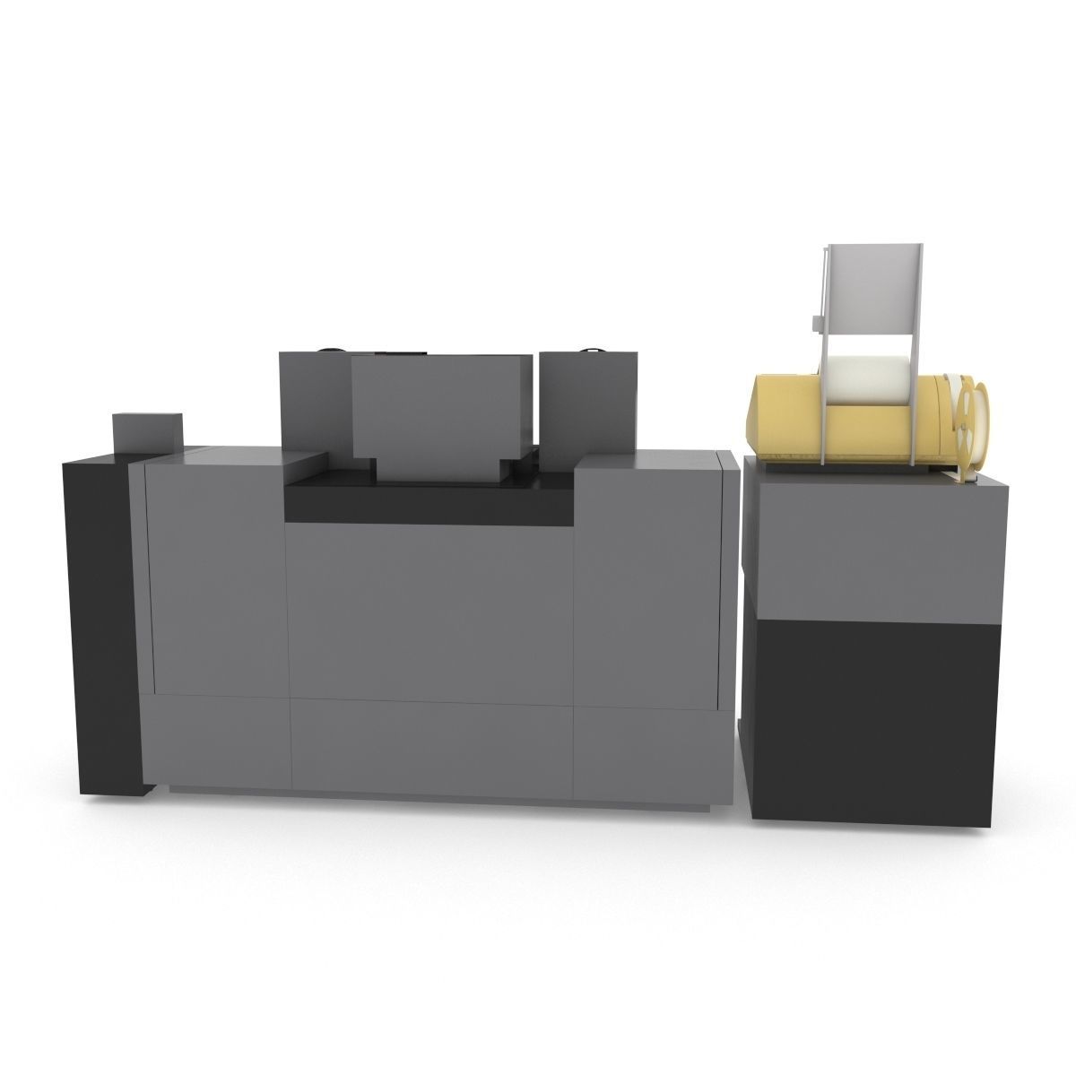 1982 Kodak 2610-C Color Printer-Computer Assembly 3D model_25