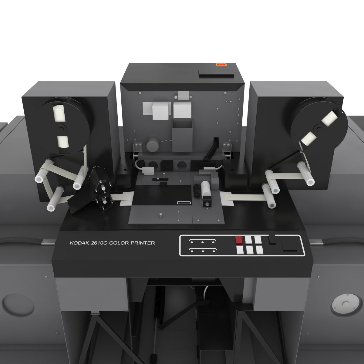 1982 Kodak 2610-C Color Printer-Computer Assembly 3D model_4