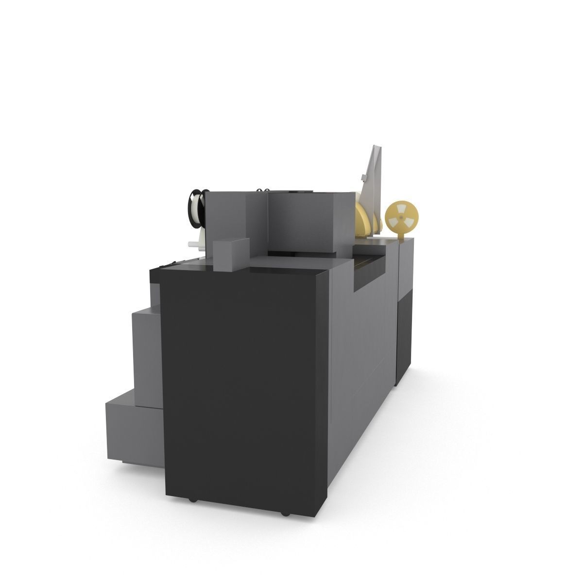 1982 Kodak 2610-C Color Printer-Computer Assembly 3D model_38