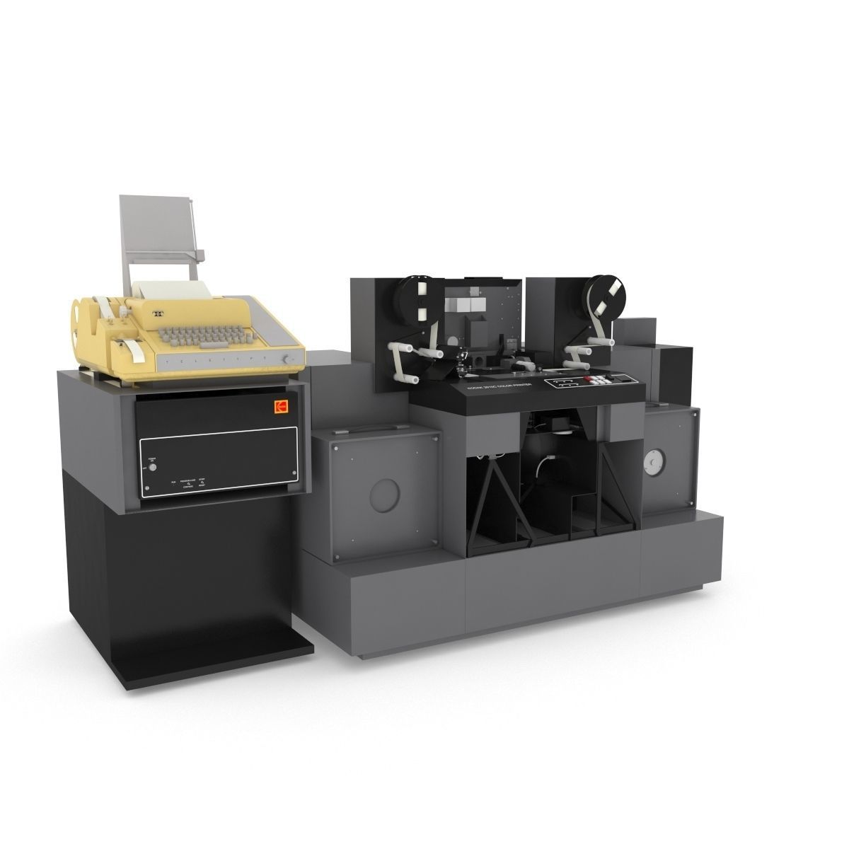 1982 Kodak 2610-C Color Printer-Computer Assembly 3D model_61