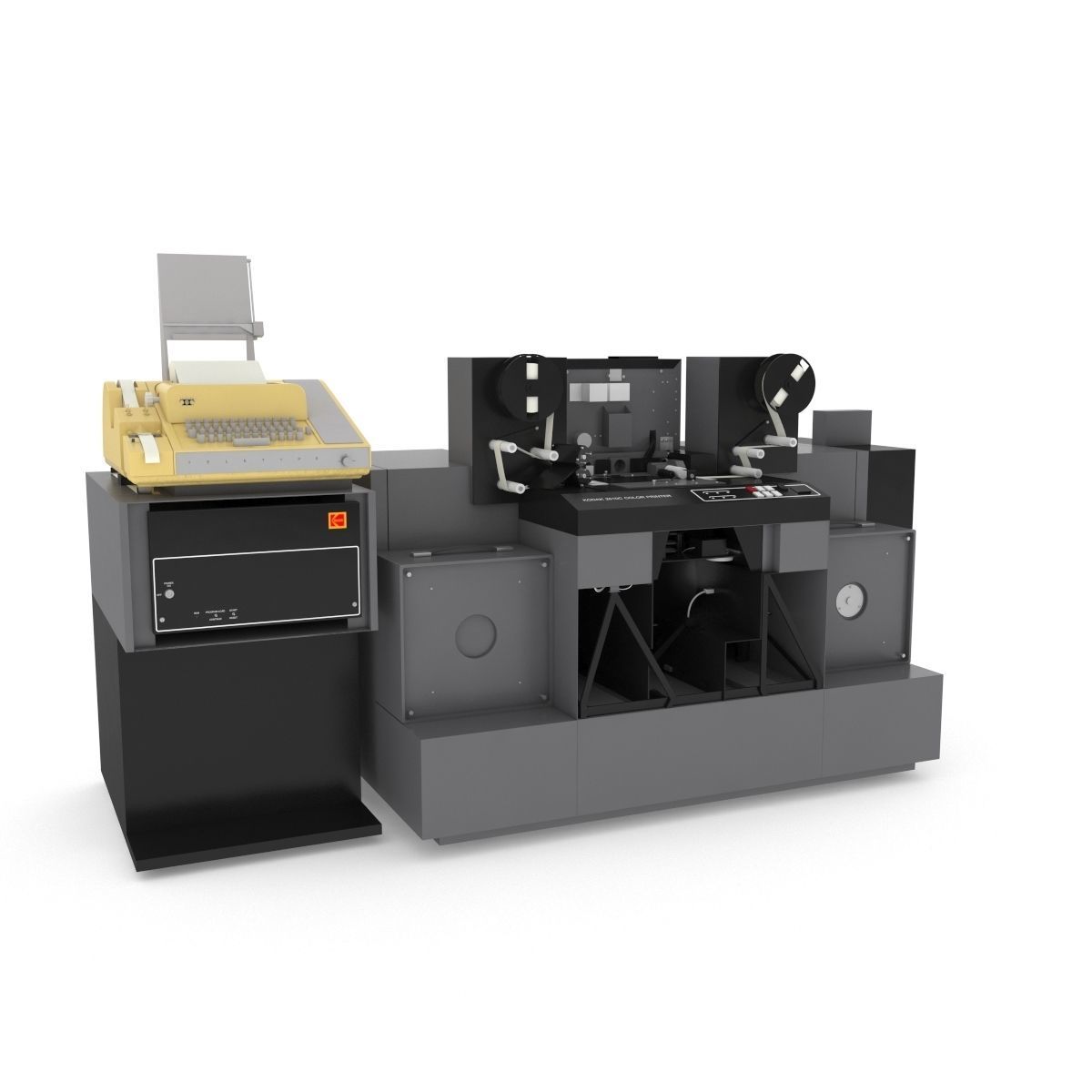 1982 Kodak 2610-C Color Printer-Computer Assembly 3D model_62