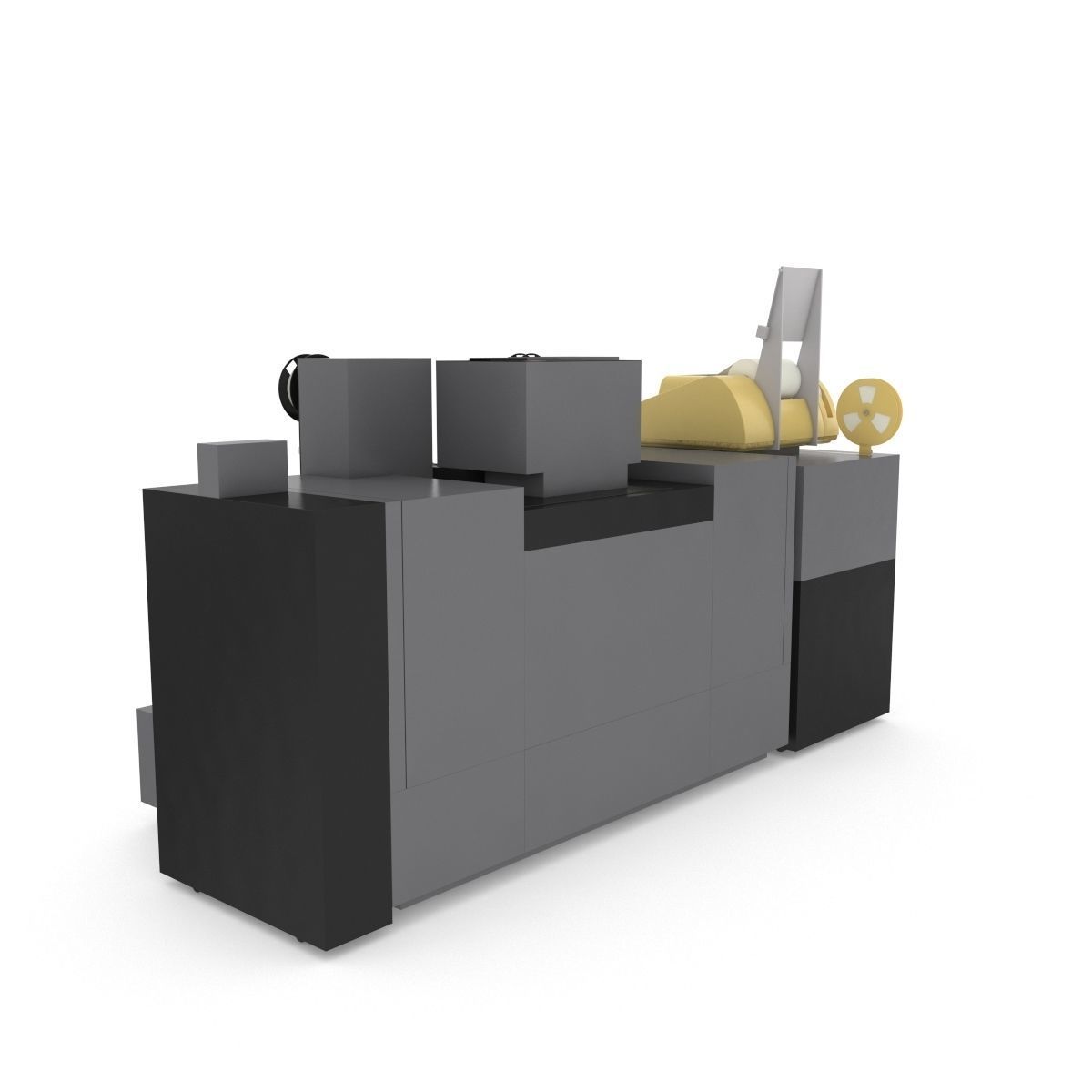 1982 Kodak 2610-C Color Printer-Computer Assembly 3D model_34