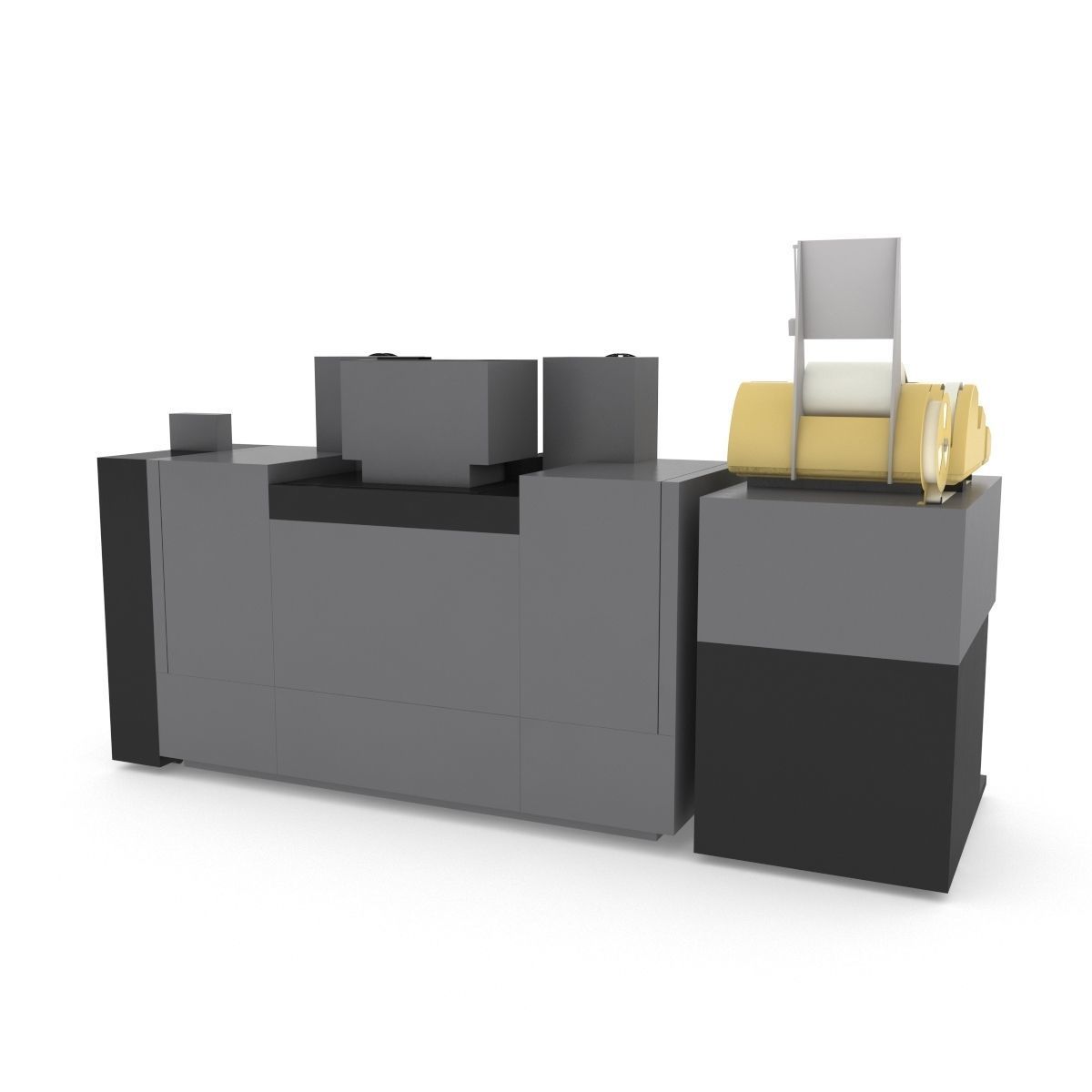 1982 Kodak 2610-C Color Printer-Computer Assembly 3D model_22