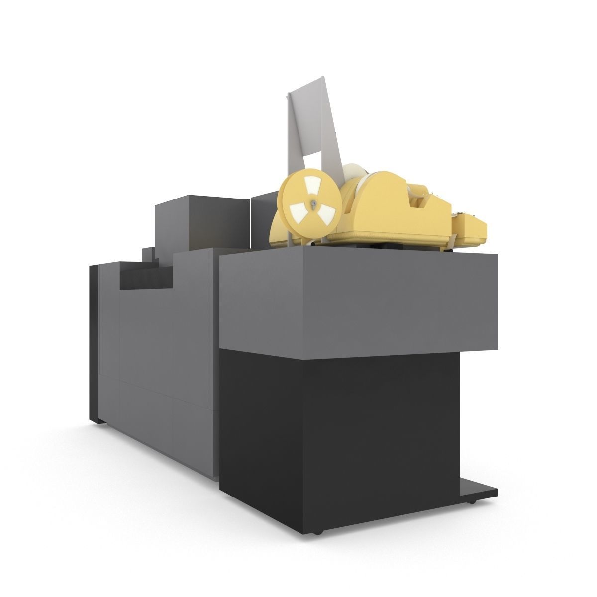 1982 Kodak 2610-C Color Printer-Computer Assembly 3D model_7