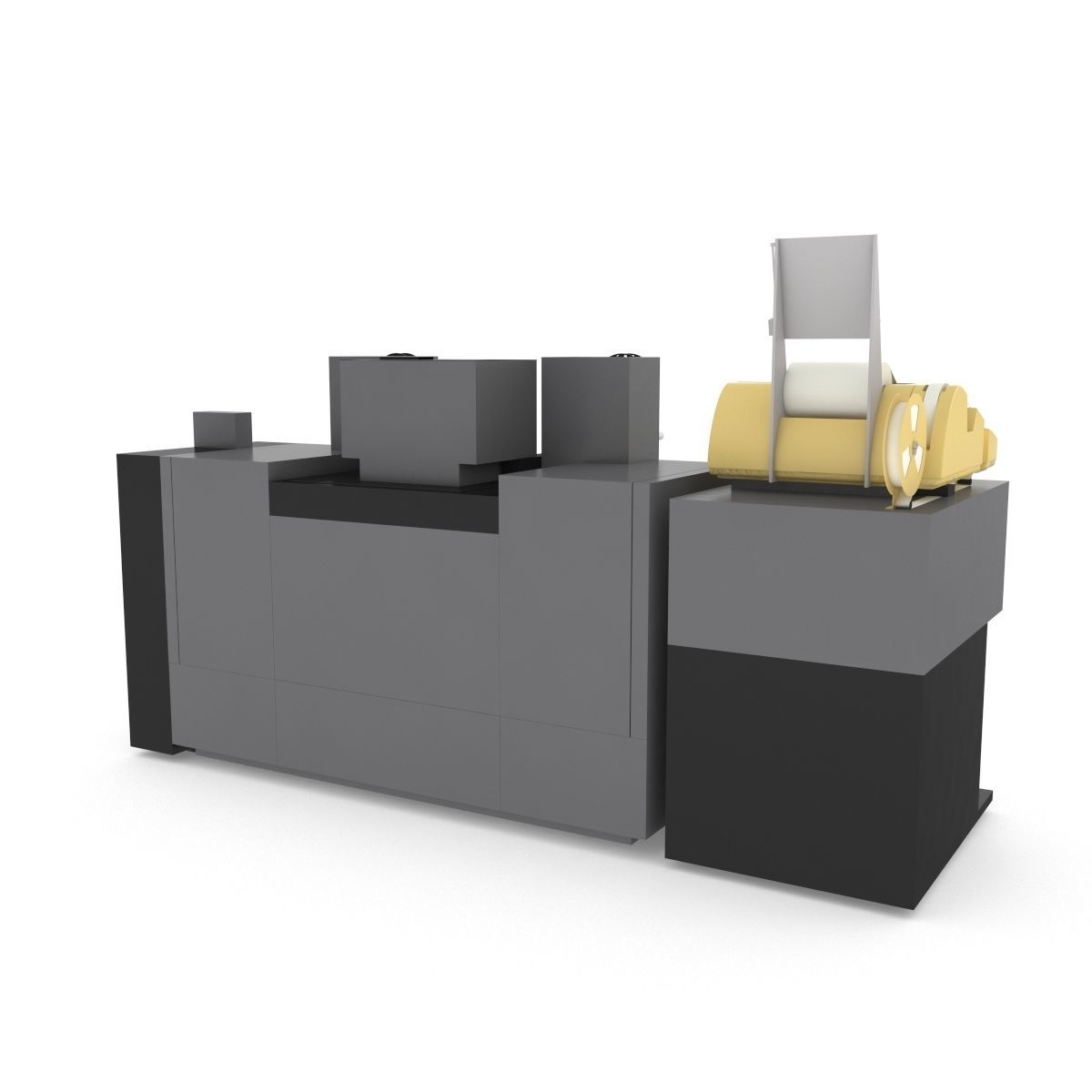 1982 Kodak 2610-C Color Printer-Computer Assembly 3D model_21