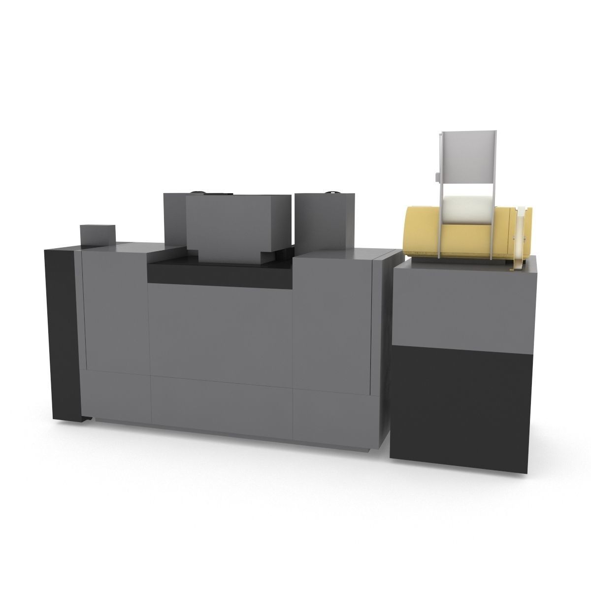 1982 Kodak 2610-C Color Printer-Computer Assembly 3D model_24