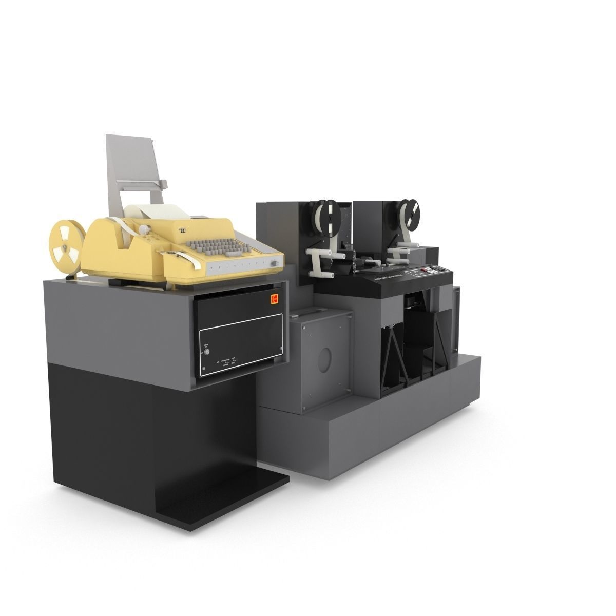 1982 Kodak 2610-C Color Printer-Computer Assembly 3D model_67