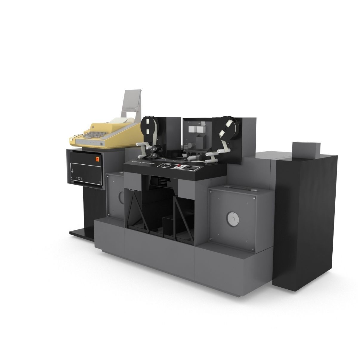 1982 Kodak 2610-C Color Printer-Computer Assembly 3D model_49