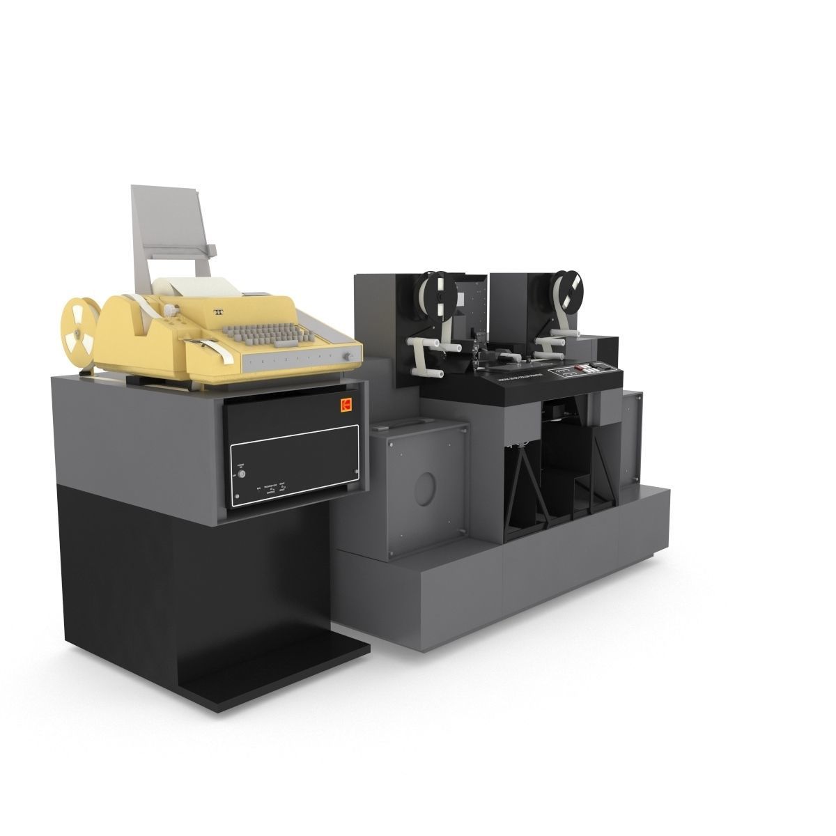1982 Kodak 2610-C Color Printer-Computer Assembly 3D model_66