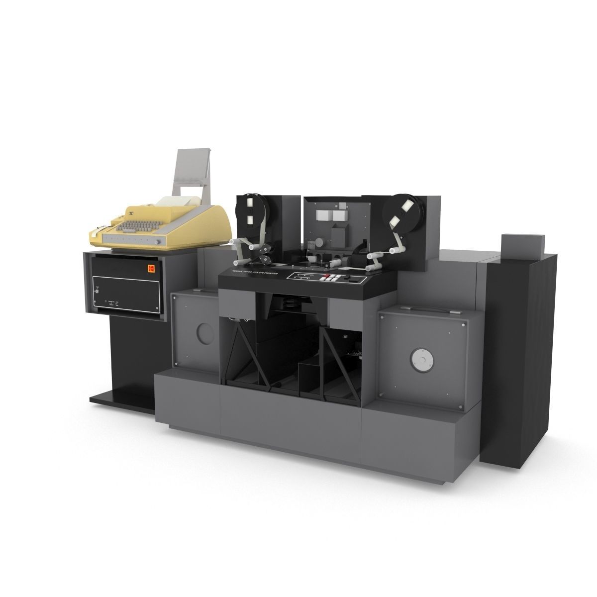 1982 Kodak 2610-C Color Printer-Computer Assembly 3D model_50