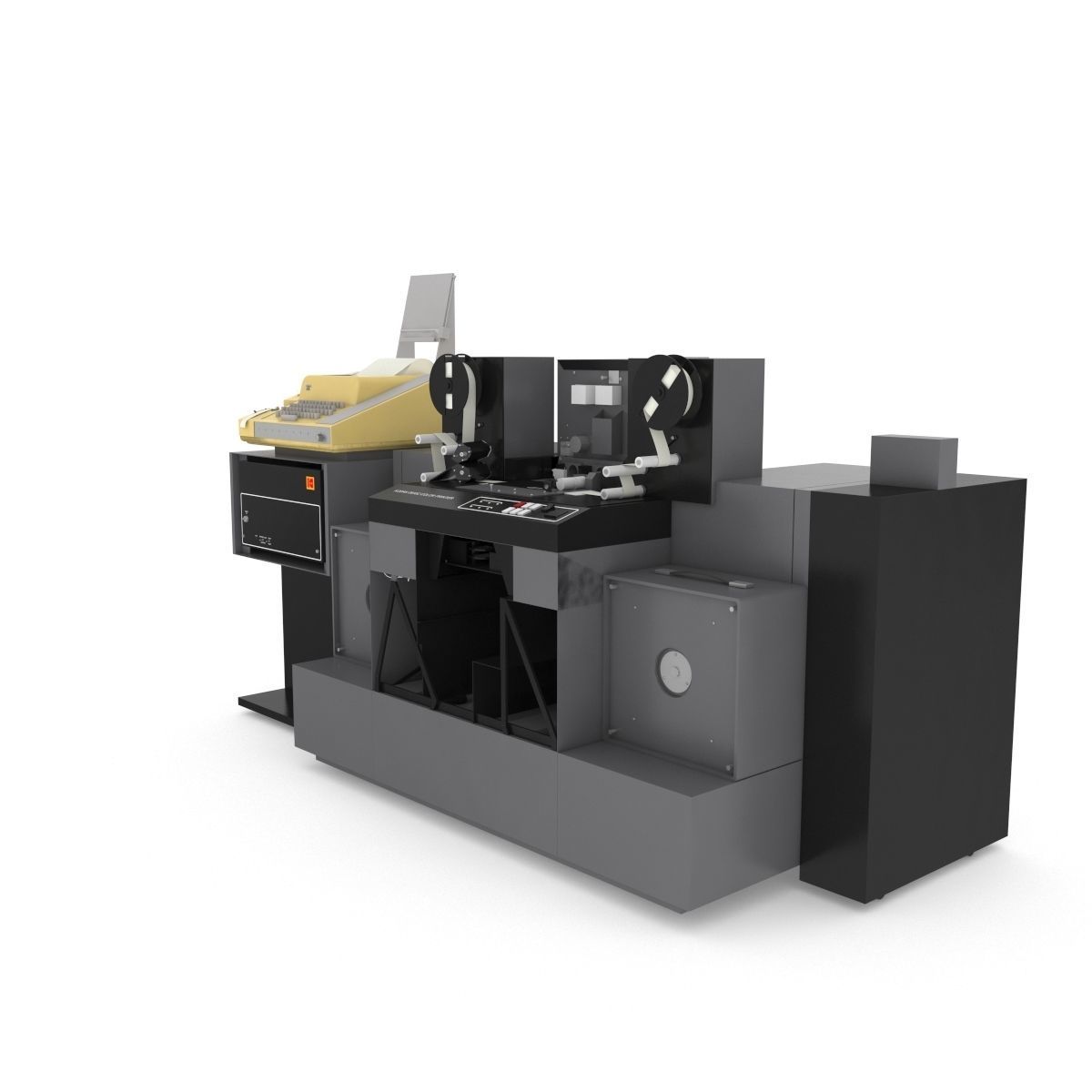 1982 Kodak 2610-C Color Printer-Computer Assembly 3D model_48