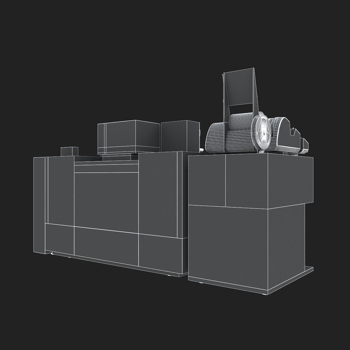 1982 Kodak 2610-C Color Printer-Computer Assembly 3D model_9