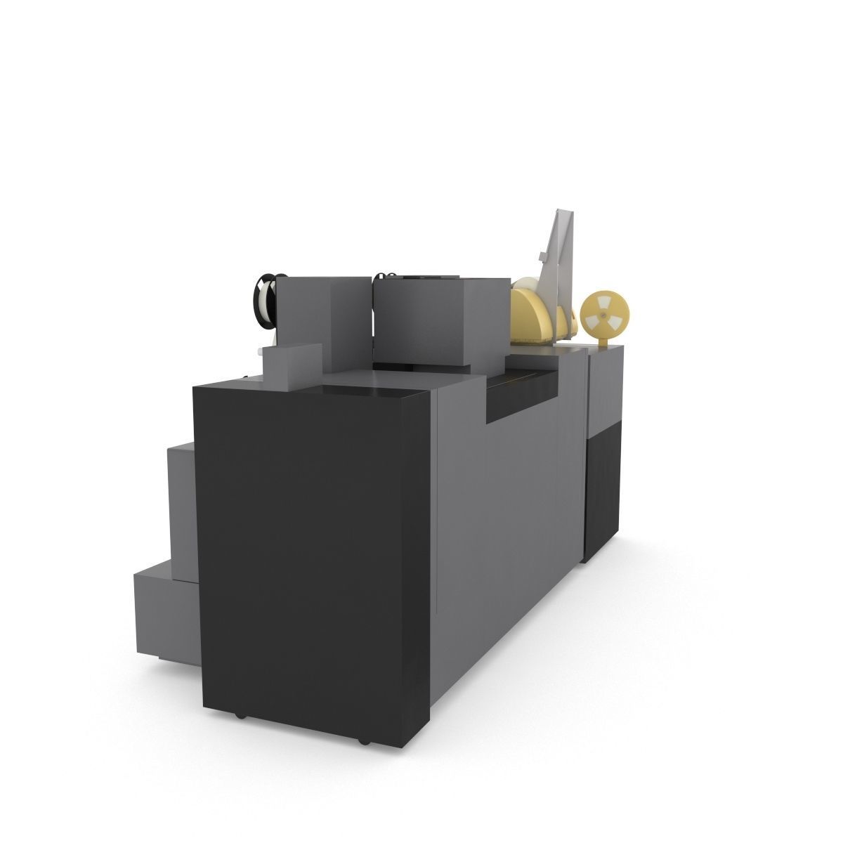 1982 Kodak 2610-C Color Printer-Computer Assembly 3D model_36