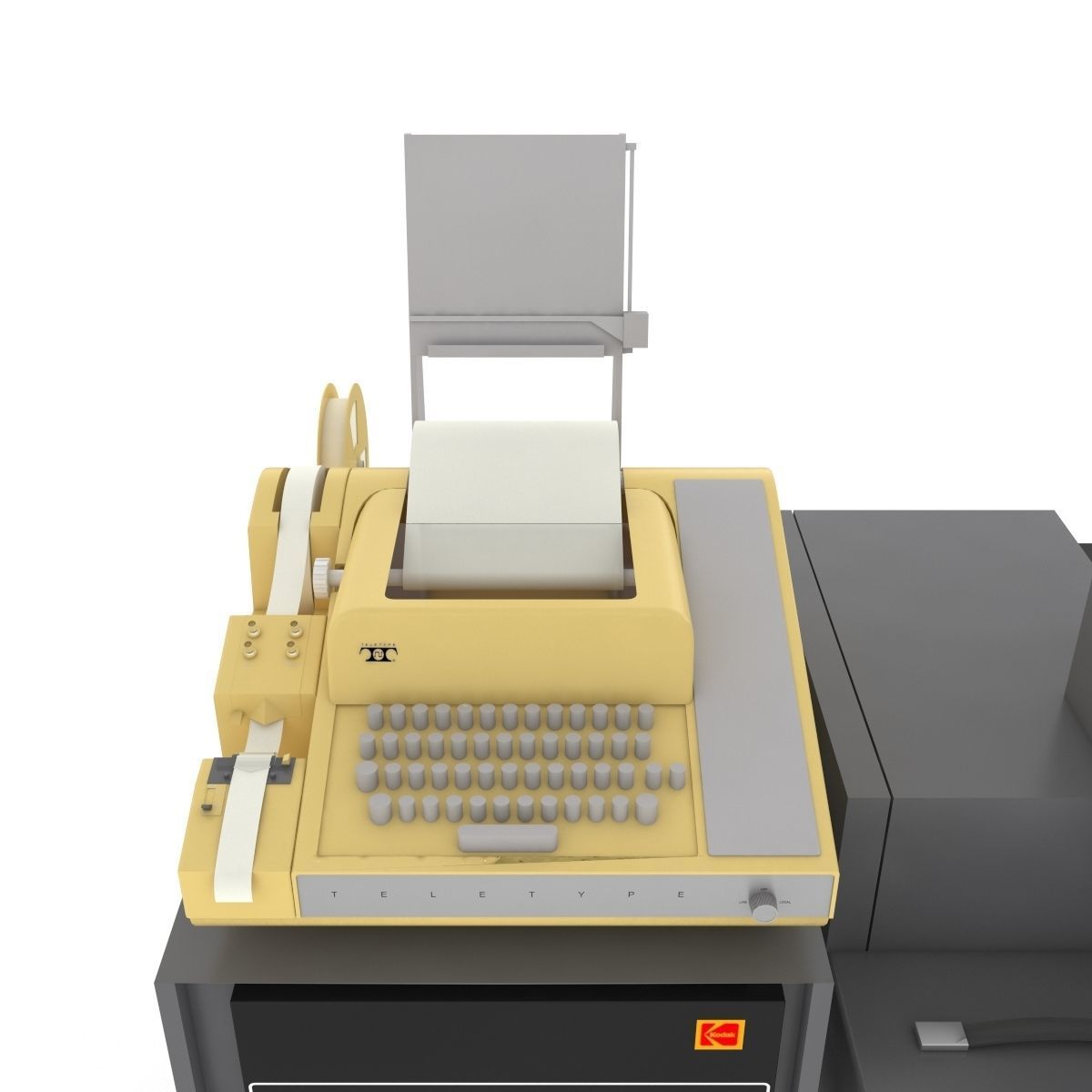 1982 Kodak 2610-C Color Printer-Computer Assembly 3D model_3