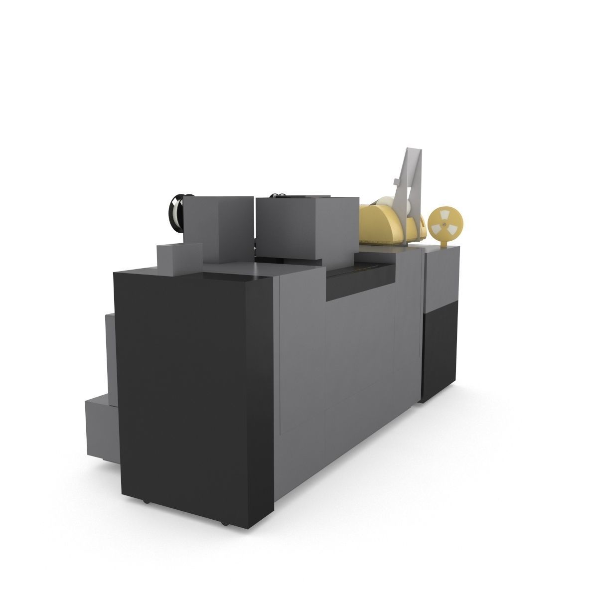 1982 Kodak 2610-C Color Printer-Computer Assembly 3D model_37
