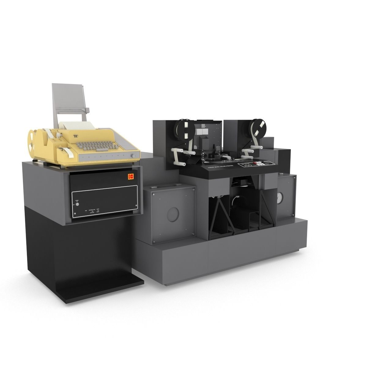 1982 Kodak 2610-C Color Printer-Computer Assembly 3D model_63